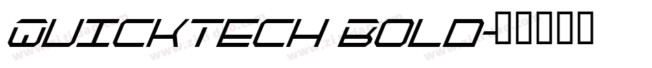 QuickTech Bold字体转换